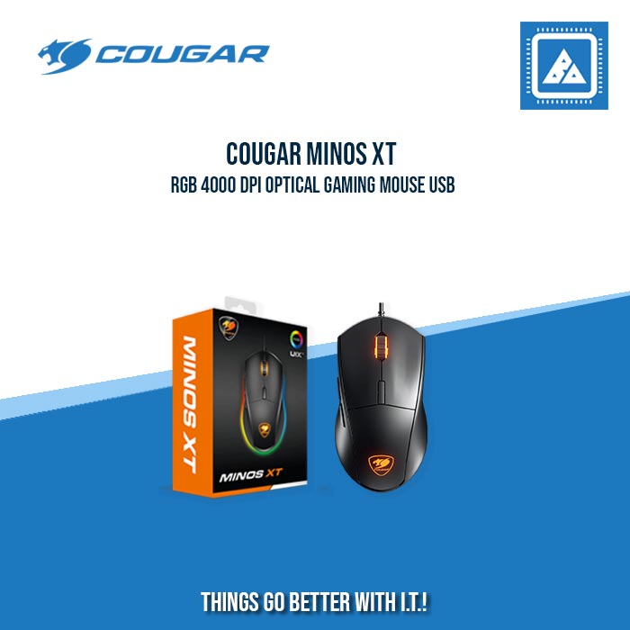 COUGAR MINOS XT RGB 4000 DPI OPTICAL GAMING MOUSE USB COUGAR MINOS XT RGB 4000 DPI OPTICAL GAMING MOUSE USB